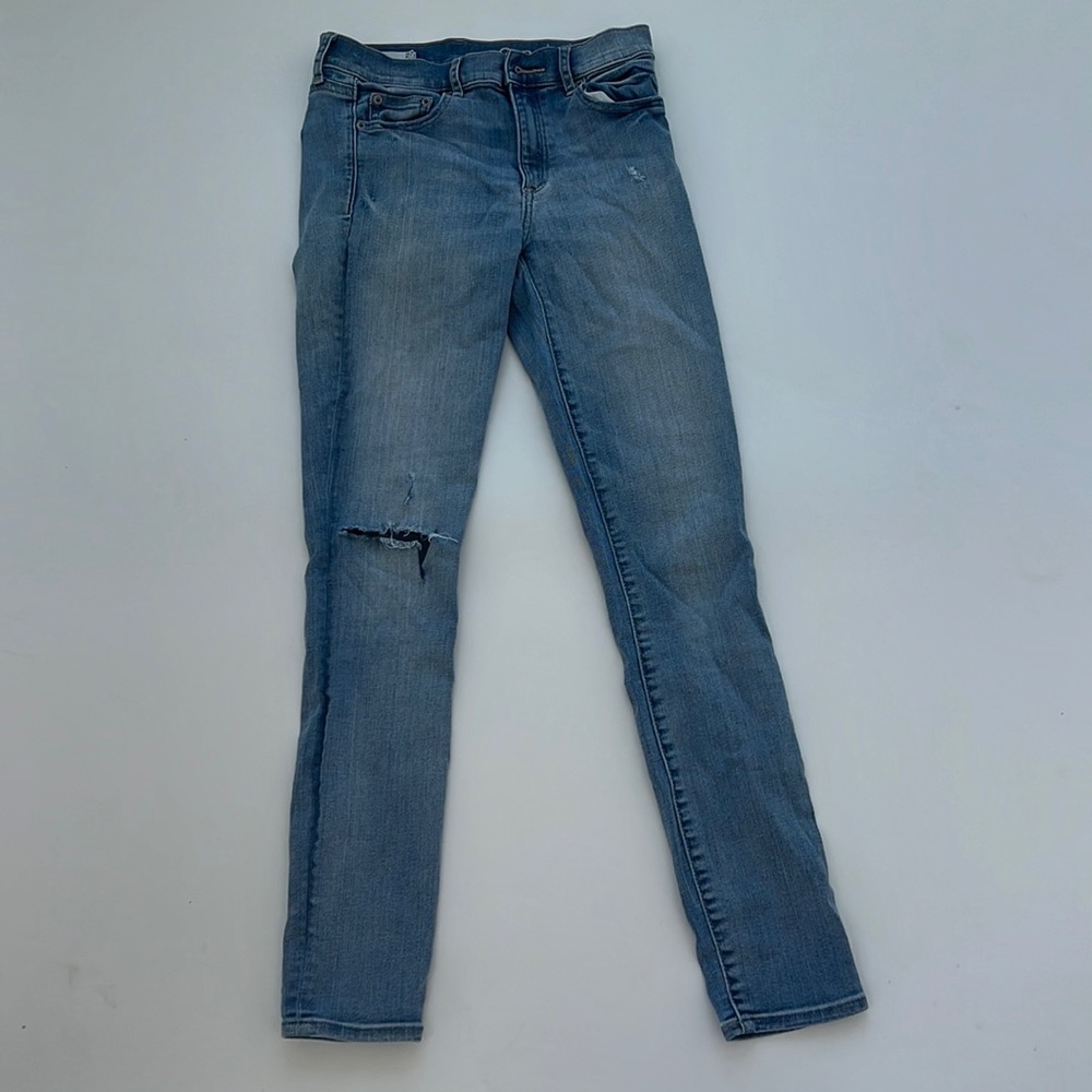 Lightly worn, Size W 27, light blue jeans